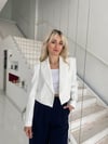 BEYAZ CROP BLAZER