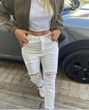 BEYAZ YIRTIK JEAN