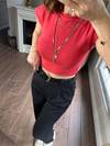 BİSİKLET YAKA TRİKO CROP TOP