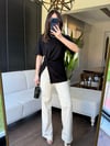 Burgu Detaylı Tasarım Tshirt Siyah