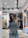 Çapraz Model Düğmeli Triko