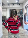 Çizgili Renkli Sweat Triko