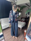 Denim Görünümlü İndigo Pantolon