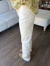 Ekru Wide Leg Orta Bel Jean