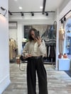 Fermuarlı Yakalı Çizgili Sweat
