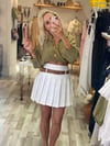 KEMERLİ PİLELİ KISA ETEK
