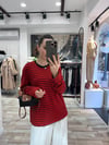 Kırmızı Çizgili Sweat
