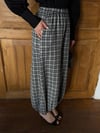 Mini Ekose Bel Ve Paça Lastikli Jogger Pantolon