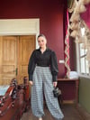 Mini Ekose Bel Ve Paça Lastikli Jogger Pantolon