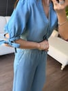 Orijinal Marka İnce Denim Tensel Gömlek