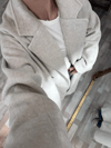 OVERSIZE BEDENLİ EKRU KABAN