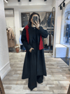 OVERSİZE BEDENLİ SİYAH KABAN