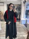 OVERSİZE BEDENLİ SİYAH KABAN