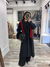 OVERSİZE BEDENLİ SİYAH KABAN