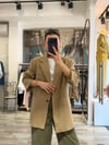 Ovrsize Bedenli Camel Maskülen Blazer Ceket