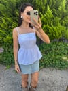 POPLİN ASKILI BEYAZ BLUZ