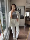 PREMIUM EKRU WİDE LEG JEAN