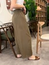 Rahat Model Beli Lastikli Pantolon Haki