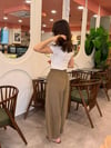 Rahat Model Beli Lastikli Pantolon Haki