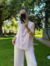 Tensel Bağcıklı Pembe Yelek Pantolon Takım