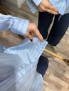 Tensel Çizgili Mavi Gömlek