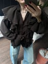 Volanlı Acı Kahve Gömlek