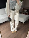 Wide Leg Naturel Likralı Jean