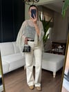 Wide Leg Naturel Likralı Jean