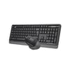 A4 TECH FG1035 Kablosuz Q Trk Optic Mouse Siyah/Gri Multimedya Klavye - Mouse Set