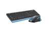 A4 TECH FG1035 Kablosuz Q Trk Optic Mouse Siyah/Mavi Multimedya Klavye - Mouse Set