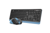 A4 TECH FG1035 Kablosuz Q Trk Optic Mouse Siyah/Mavi Multimedya Klavye - Mouse Set