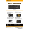 A4 TECH KM-720, Siyah, USB Kablolu, Türkçe Q, Multimedya KLAVYE