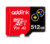 ADDLINK 512GB TURBOPLAY AD512GBMSXT3A UHS1 V30 U3 A2 Micro SD Hafıza Kartı