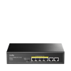 CUDY 6port / 4port PoE 60w 10/100 2-Uplink Yönetilemez Metal Switch FS1006P