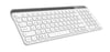 Everest KB-BT90 Beyaz-Gri Bluetooth+ 2.4Ghz  Q Mac-Win-Android-Ios Uyumlu Kablosuz klavye