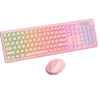 Everest KM-319BT Pembe 2.4G+BT1+BT2 Çoklu Cihaz Bağlantılı Q Set Kablosuz Klavye + Mouse