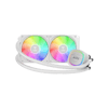 GAMDIAS AURA GL240 V2 WH, White Edition, 240mm,  RGB, 2 Fanlı,CPU Sıvı Soğutma