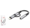 Hadron Gj-026 Type-C + Lightning To 3.5Mm F Kablo Siyah