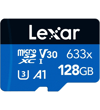 LEXAR 128GB LMS0633128G-BNAAA 633X MICRO SDXC UHS-I C10 U3 V30 A1 100MB/s OKUMA SD Adaptörlü Hafıza Kartı