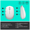 LOGITECH 910-006867, M171 White, USB Nano 2,4G Kablosuz, 1000dpi, Optik, 3 Tuşlu, 12ay Pil Ömrü, Mouse
