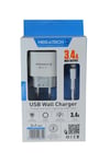 Megatech CC-03 (MT-Cl34) 3.4A Lightning Usb Kablo + Ev Şarj Adaptörü Hızlı Şarj