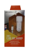 Megatech T05 2Usb 3.4A Beyaz Araç Çakmaklık Şarj Cihazı