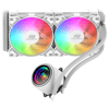 POWERBOOST 240MM CIRCLE 240W PB-LCS-CR240W Rainbow Fanlı AM5-1851p Sıvı Soğutmalı İşlemci Fanı Beyaz