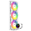 POWERBOOST 360MM CIRCLE 360W Rainbow Fanlı AM5-1851p Sıvı Soğutmalı İşlemci Fanı Beyaz