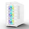 POWERBOOST PB-GR222BW 7-ARGB Fanlı Gaming Mid-Tower PC Kasası Beyaz