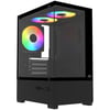 PowerBoost PB-M5001B 500w 3-12cm Rainbow Fanlı USB 3.0 Seaview M-ATX Gaming Siyah Kasa