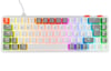 Rampage YORU MINI Beyaz-Gri Type-C Bağlantılı OUTEMU Red Swich Q Mekanik Gaming Oyuncu Klavye RGB
