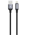 S-link Armor UL-01 12W 1.2m USB to Lightning PD Örgülü Metal Başlıklı Siyah Hızlı Şarj Kablosu