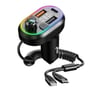 S-link SL-BT307 Çift USB 5V 3.1A-1A Led Işıklı Siyah 2 İn 1 C Port + İphone Bluetooth Fm Transmitter