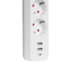 S-LINK SPG03TC, 3 Soket, Akım Korumalı Priz, 1x Type-C, 2xUSB 5V 4A, 1.5Mt %100 Bakır 1mm Kablo, 750 Joule (Beyaz)